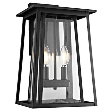 Safavieh Velza Outdoor Wall Lantern, Clear & Black PLT4005A